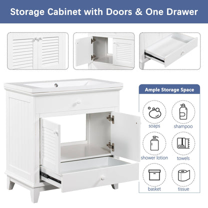Bathroom Vanity Base,Bathroom Cabinet With Two Doors And One Drawer