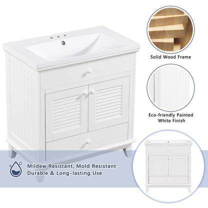 Bathroom Vanity Base,Bathroom Cabinet With Two Doors And One Drawer